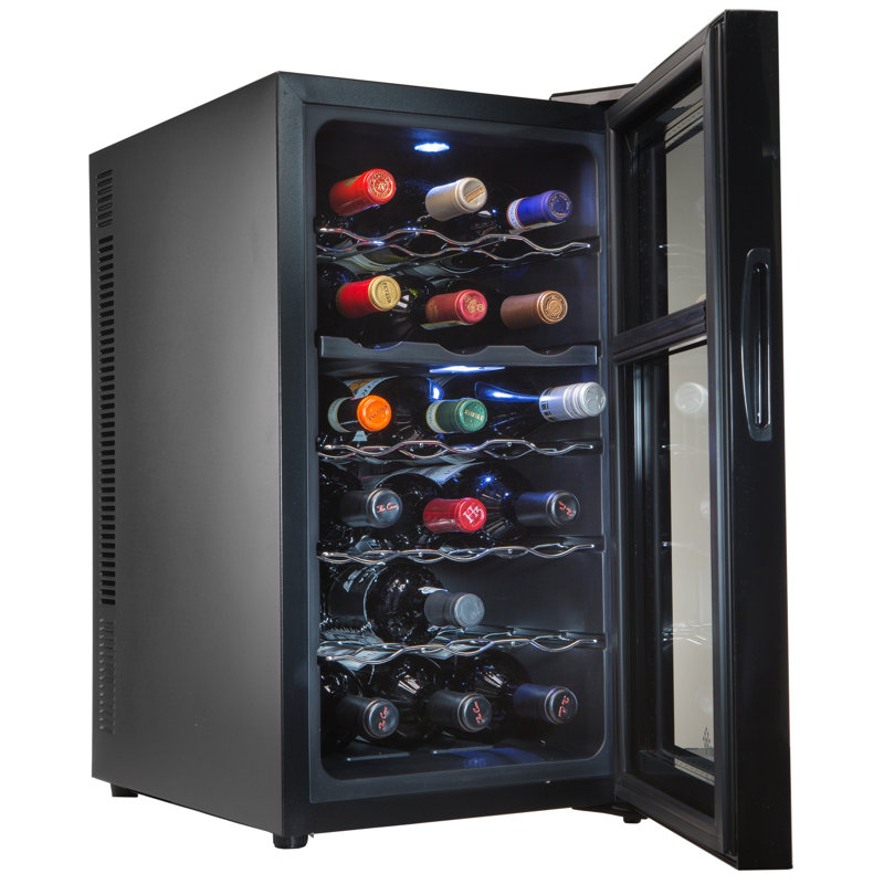 Ivation 18 Bottle ThermoElec Dual Zone Freestanding Wine Cooler